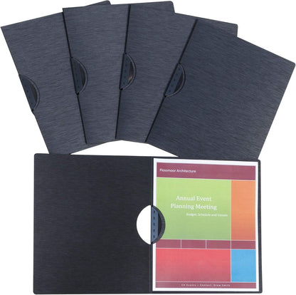 C-Line Modern Metallic Executive Style Report Cover, Blackened Bronze, Pack of 5 (33316), 1 1/4" x 9" x 11 3/4"