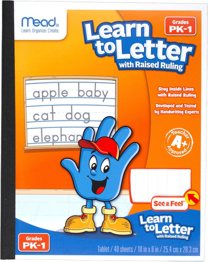 Mead Primary Composition Book, Primary Ruled Journal, Grades K-2, 7-1/2" x 9-3/4", 100 Sheets, Blue Marble (09902)