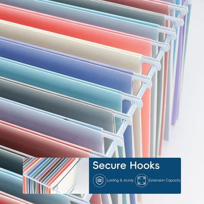 Blue Hanging File Folders,25 Pack Letter Size File Folders with 1/5-cut Tabs,Office Essentials for Filing Cabinet & Desk Storage