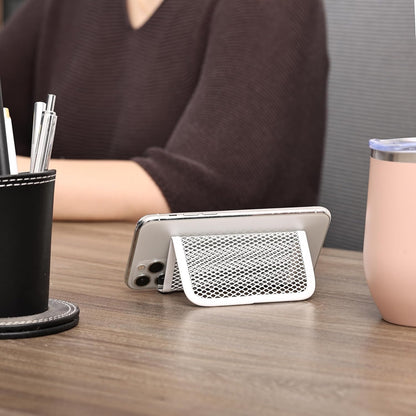 Mr. Pen- Metal Mesh Business Card Holders, 3 Pack, Black, Durable Stainless Steel Card Stand for Desk, Office, and Business Use, Straight, Flat and Smooth Design