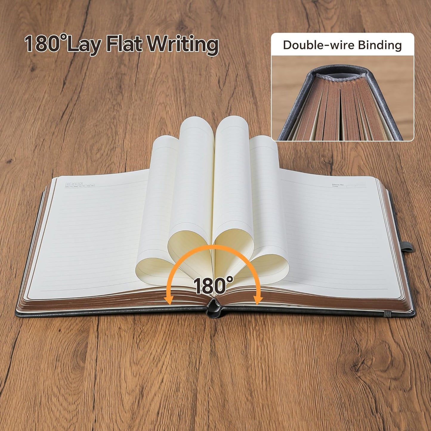 Journal Notebook for Women/Men, Daily for Classic Lined Writing,360 Pages Leather Hardcover with Vintage Sun & Moon Design, SeaGreen, A5 (14.5 x 21 cm)