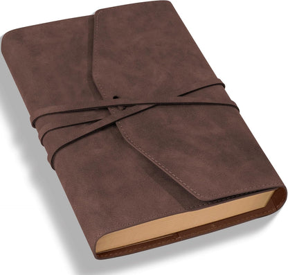 MINICAGIE Journal Notebook for Men Women Gifts Hardcover Leather Mens Journals for Writing 288 Pages 100 Gsm Paper Thick Journaling Notebooks for Work Diary, 5.7x8.3 In, Blue