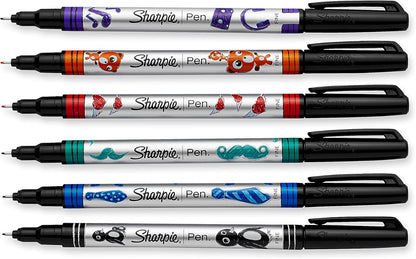 Sharpie Pen, Fine Point, 6-Pack, Assorted Colors (1924215)