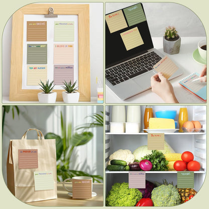 Yinder 48 Pcs Inspirational Sticky Notes Cute Motivational Sticky Notes Pad End of Year Employee Appreciation Gifts Bulk for Teacher Nurse Coworkers Office Supplies 3 x 3'' (Thank You,Dark Color)