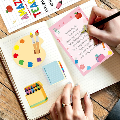 Ceiba Tree Teacher Sticky Notes Set Self-Stick Memo Pads Page Markers Thank You Teachers Giftd for Appreciation Week End of Year