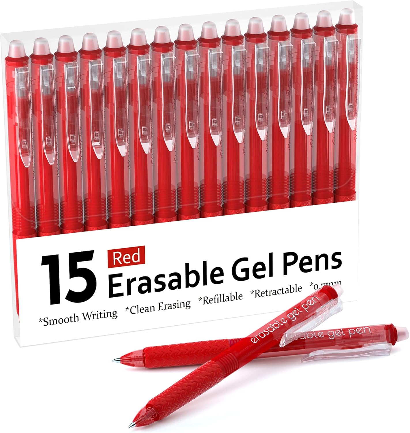 Erasable Gel Pens, 15 Pack Black Retractable Erasable Pens Clicker, Fine Point, Make Mistakes Disappear, Black Inks for Writing Planner and Crossword Puzzles…