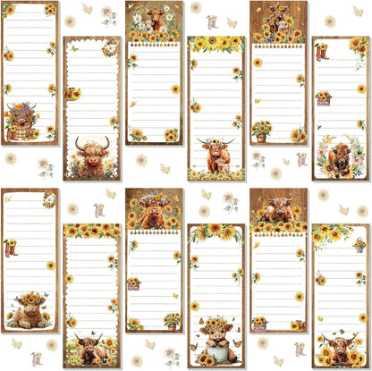 Eaasty 12 Pcs Bible Magnetic Notepads for Refrigerator Monthly Magnetic Grocery List 9 x 3.5" Magnet Memo Pads 30 Sheet Per Pad Shopping to Do List for Christian Teacher Appreciation Week Gift