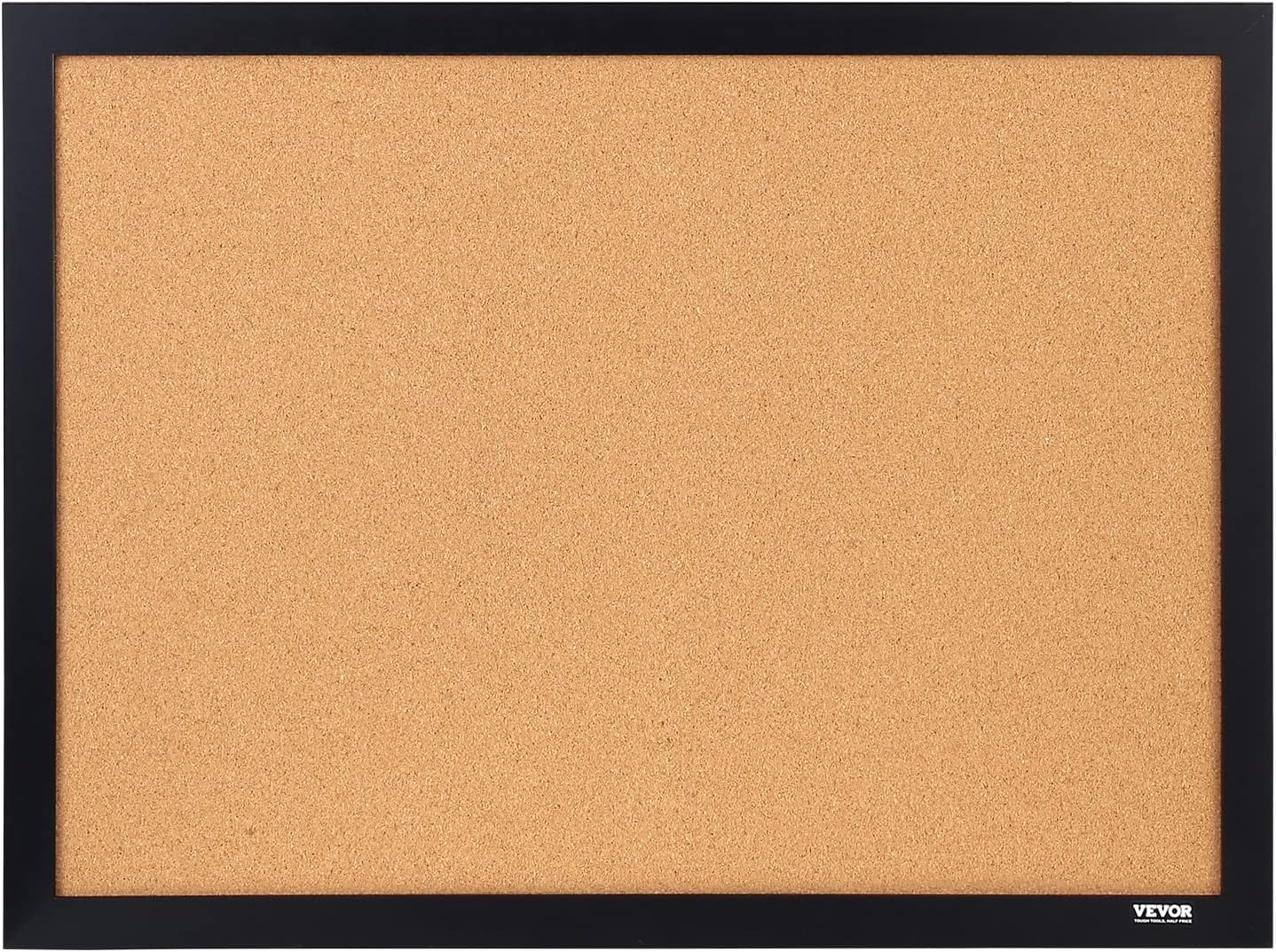 VEVOR 24 x 36 Cork Board, Large Bulletin Board with Black MDF Frame, Wall Mounted Pin Board for Office, School and Home Decor, Hanging Message Board for Pictures and Notes, 10 Push Pins Included