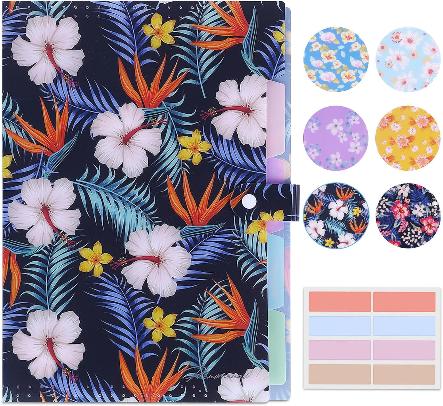Forest Series Expanding File Folder Stylish Funky Cute Retro Document Organizer with Natural Scenes for Students,Teachers & Freelancers - Blue Butterfly