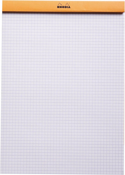 Rhodia 80 Sheet Graph Notepads, 4 by 6", Black