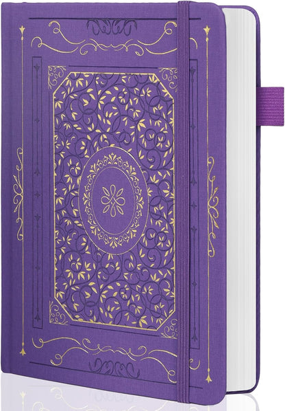 TIEFOSSI Lined Notebook, 100gsm Thick Paper, Hardcover College Ruled Journals for Women Men, 320 Numbered pages, for Travel, School and Office Use