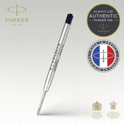 PARKER QUINKflow Ballpoint Pen Ink Refill, Medium Tip, Blue, 1 Count