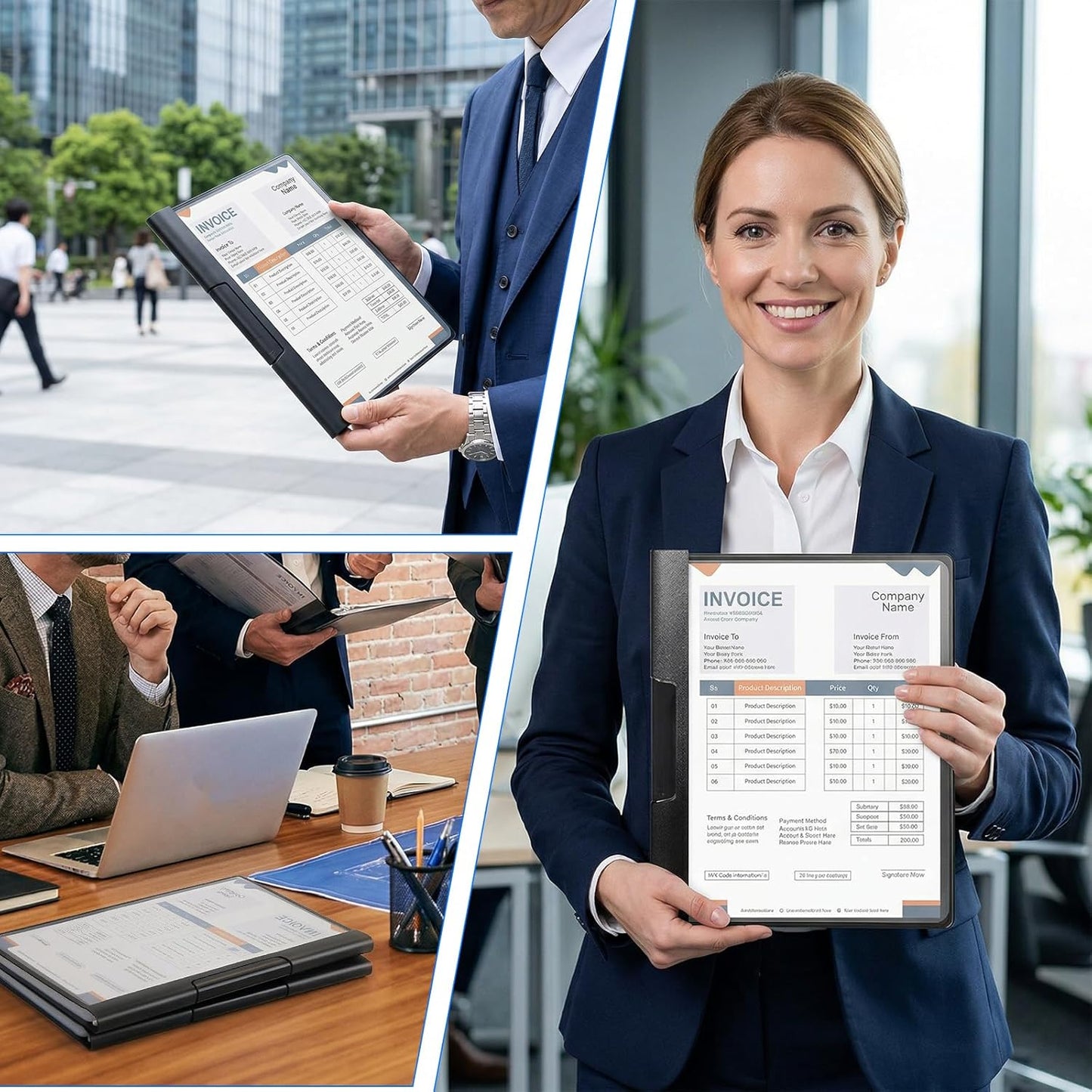 24 Pcs Clear Report Covers with Rotary Clip, 11.4 x 9 Inch Letter Size Presentation Folders Resume Folders for Business Files Report Document Interview