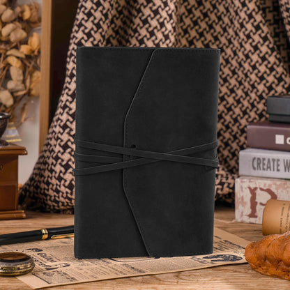 MINICAGIE Journal Notebook for Men Women Gifts Hardcover Leather Mens Journals for Writing 288 Pages 100 Gsm Paper Thick Journaling Notebooks for Work Diary, 5.7x8.3 In, Blue