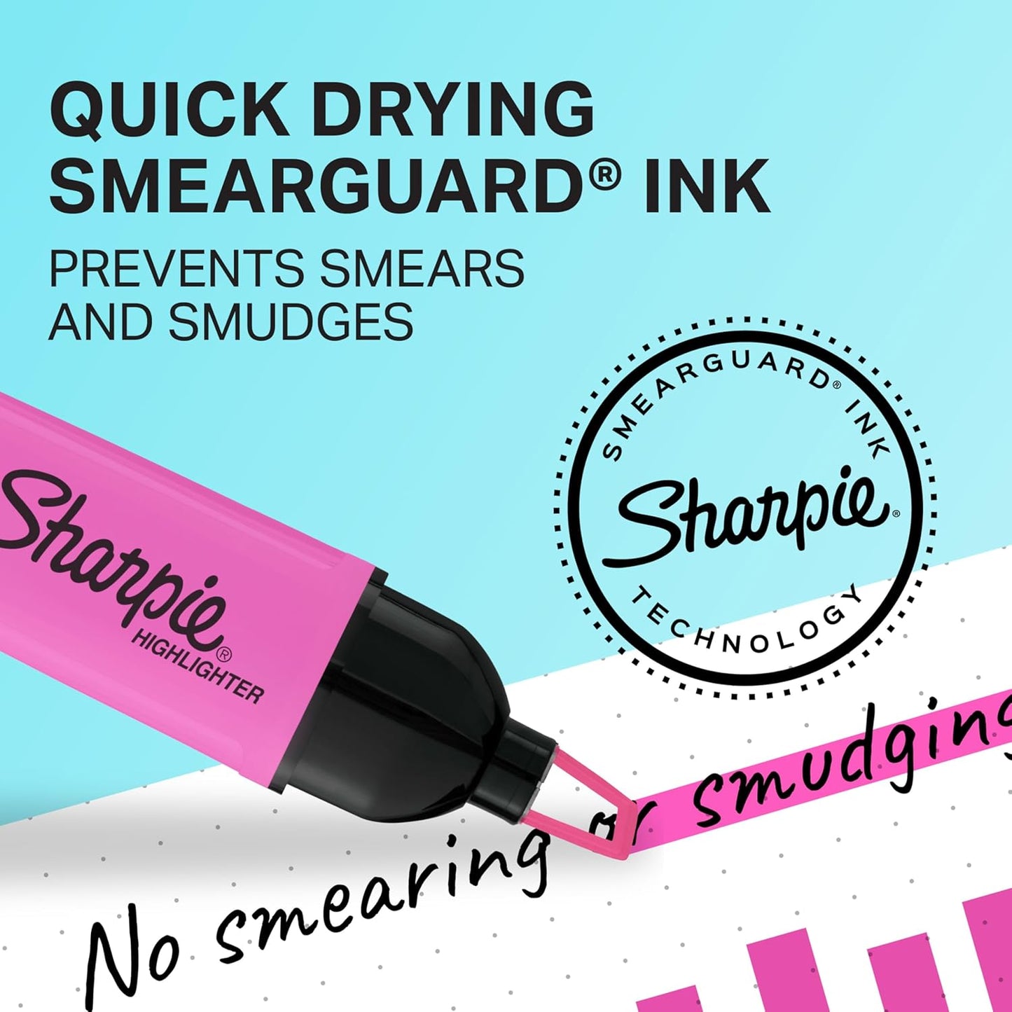 Sharpie Clear View Highlighters, Chisel Tip, 4 Count