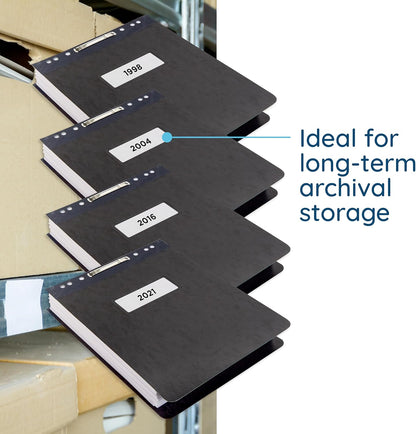 25 Blue Summit Supplies Report Covers with Sliding Bar Fastener - Black Pressboard Report Covers, Letter Size, Durable 2'' Capacity Business Report Covers