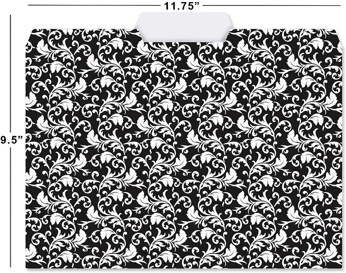Current Floral Fun File Folders Value Pack - Bulk Set of 24, 6 Pretty Decorative Designs, 1/3 Cut Tabs, Heavy-Duty Paper Stock, Office Supplies for Home & Work, 9-½” x 11-¾” Letter Size