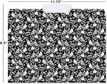 Current Floral Fun File Folders Value Pack - Bulk Set of 24, 6 Pretty Decorative Designs, 1/3 Cut Tabs, Heavy-Duty Paper Stock, Office Supplies for Home & Work, 9-½” x 11-¾” Letter Size