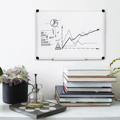 Amazon Basics Magnetic Dry Erase Whiteboard, 36 x 48-inch, Aluminum Frame, Silver/White, Easy to Install