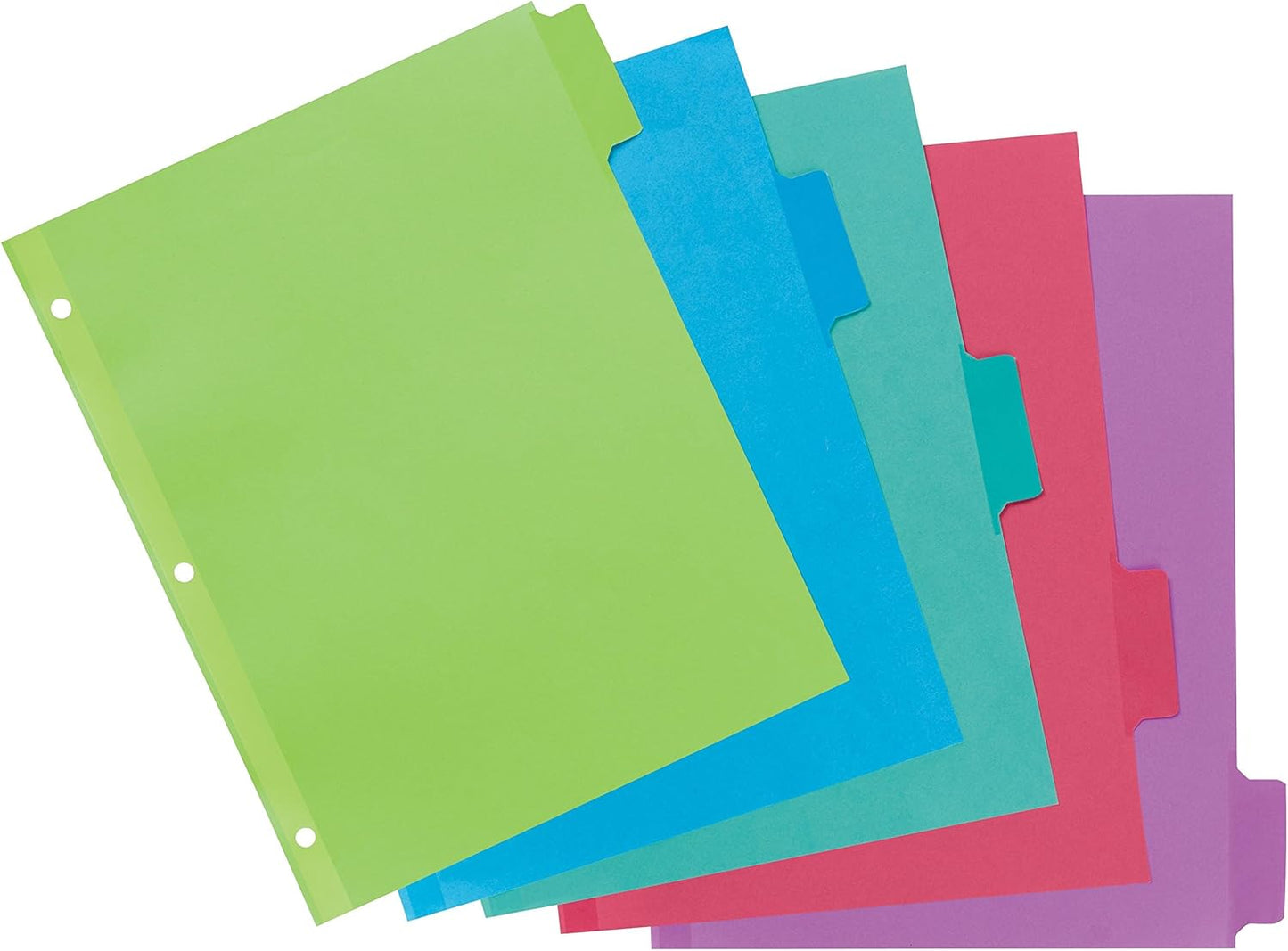Avery Big Tab Write & Erase Dividers, 5 Multicolor Tabs, 1 Set (23180)