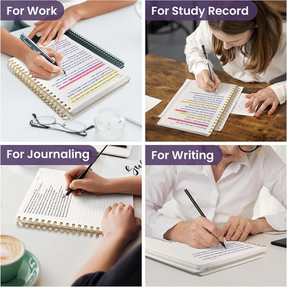 Lined Spiral Notebook Journal for Work, 300 Pages Thick B5 (7.1"x10") College Ruled Journal for Women & Writing, Hardcover Notebook for Note Taking, Perfect for Office Home School Supplies, Purple