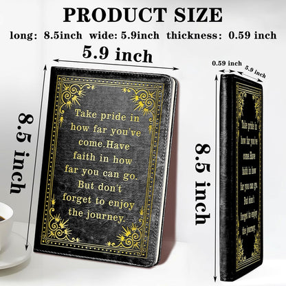 Inspirational Gift Appreciate Lined Journal Notebook Graduation Gift Take Pride In How Far You've Come Writing Notebook Encouragement Gift,1 Pack (Yellow),(Take pride-Yellow)