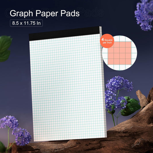 Large Graph Paper Pad 11 x 17, Grid Paper, 4x4 Graph Ruled, Blueprint Quadrille Pad, 30 Sheets Engineering Paper, Drafting Paper, Graft Paper for Architect Engineer Designer Mathematician Draftsman
