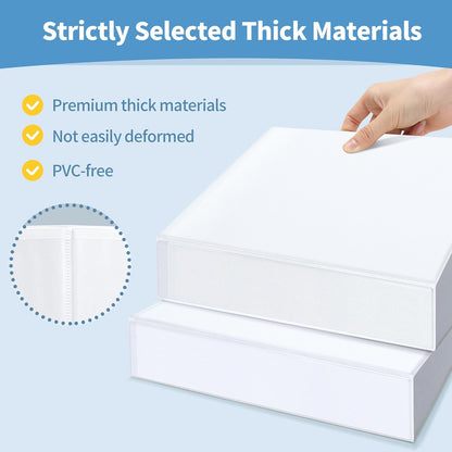 SUNEE 3 Ring Binder 2 Inch, Clear View Binder Three Ring PVC-Free (Fit 8.5x11 Inches) for School or Office Supplies, Light Purple, 1 Pack