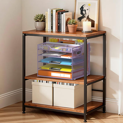 Docnest 5 Tier Letter Tray with Hanging File Organizer-Mesh Desk Organizer-Desktop Storage Box Built in Pen Holder and Handles, File Folder Holder for Mail Documents Office Supplies-Black