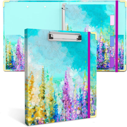3 Ring Binder, Glitter 1 inch Binder Organizer, 8.5" x 11" Letter Size, Waterproof Fashion View Binders, Cute Binder for Office School Supplies (Pink)