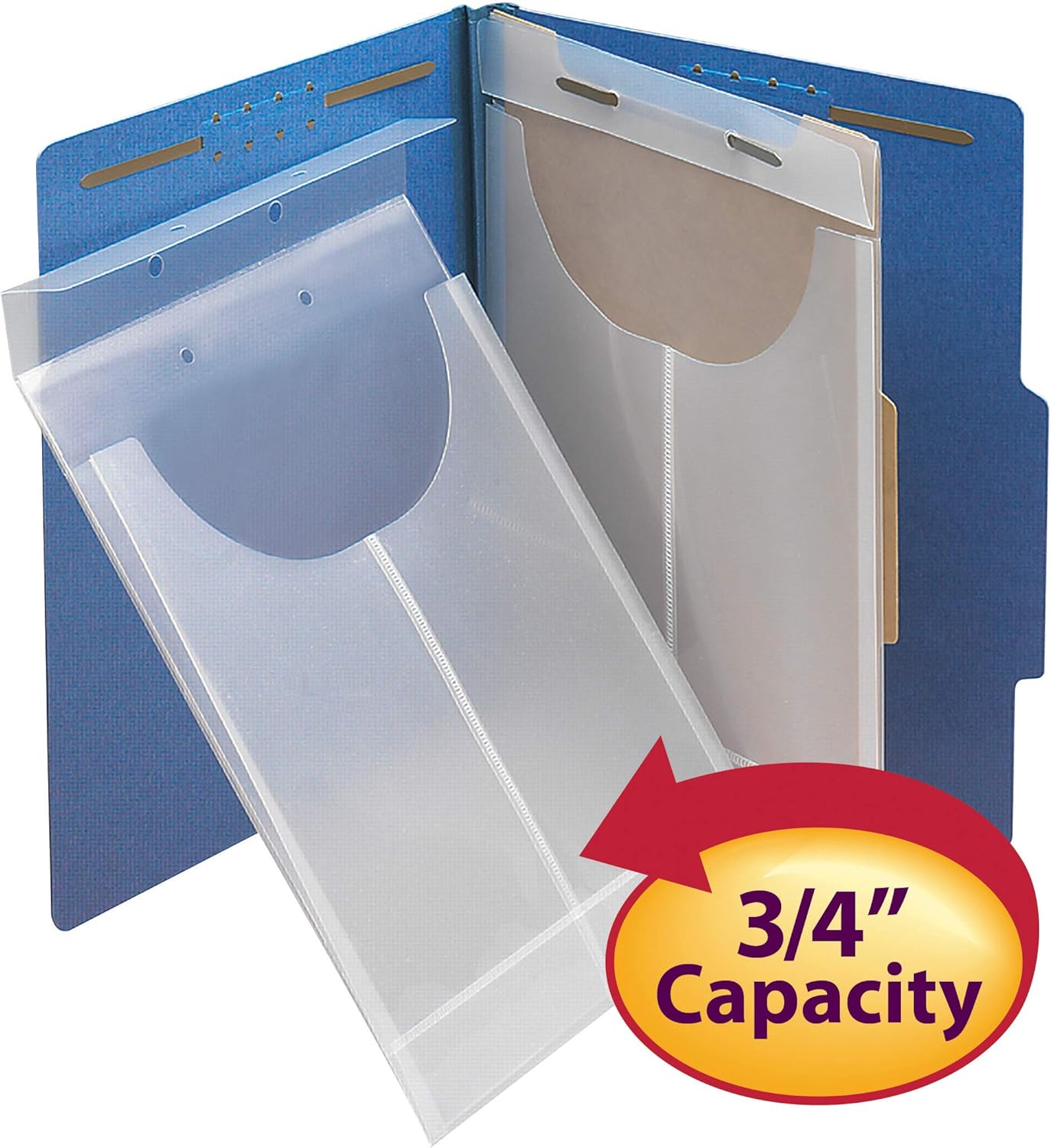 Smead Poly File Retention Jacket, 3/4" Expansion, Letter/Legal, Clear, 24 per Box (68191)