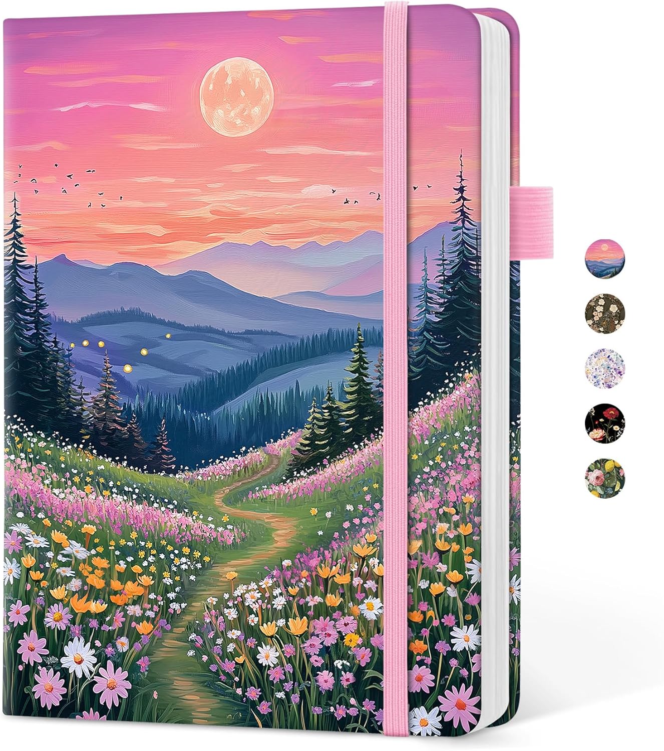 Taja Aesthetic Lined Journal for Women, Pretty 6" x 8" Notebook for Work & Note with 160 College Ruled Pages, Hardcover Leather Notebook for Journaling, Note Taking, Bible Study, Hummingbird