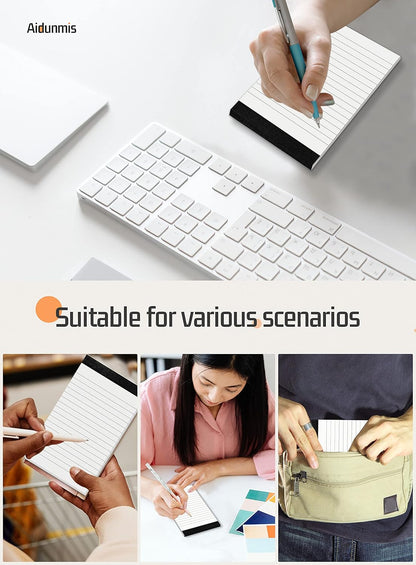 6 Pack Small Notepads Refills Memo Pads 3 x 5 Inch Lined Writing Note Pads with 30 Sheets Note Pad Paper in Each Pad Mini Pocket Notebook Refills for Taking Notes and Reminders Organization Planning