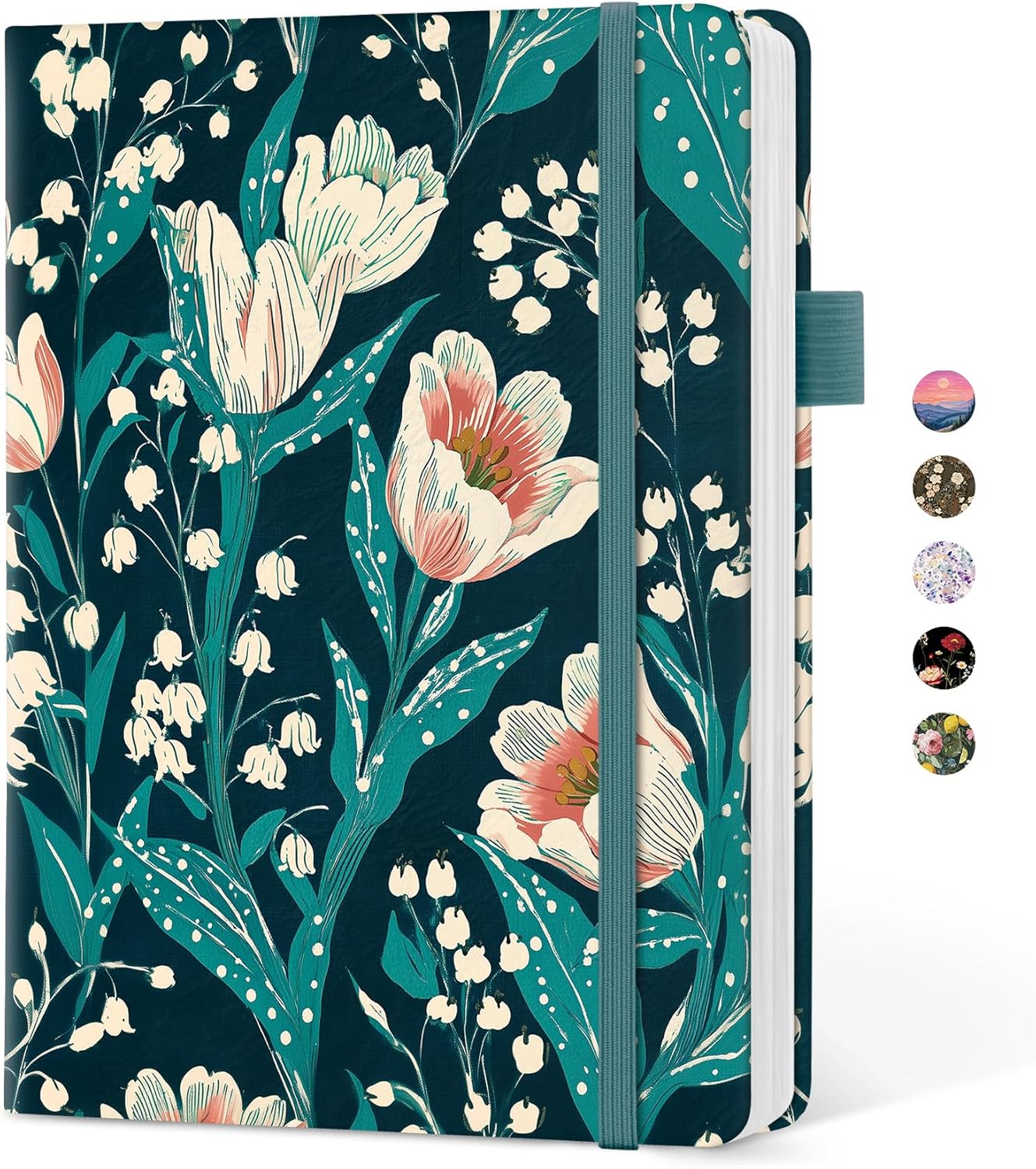 Taja Aesthetic Lined Journal for Women, Pretty 6" x 8" Notebook for Work & Note with 160 College Ruled Pages, Hardcover Leather Notebook for Journaling, Note Taking, Bible Study, Hummingbird