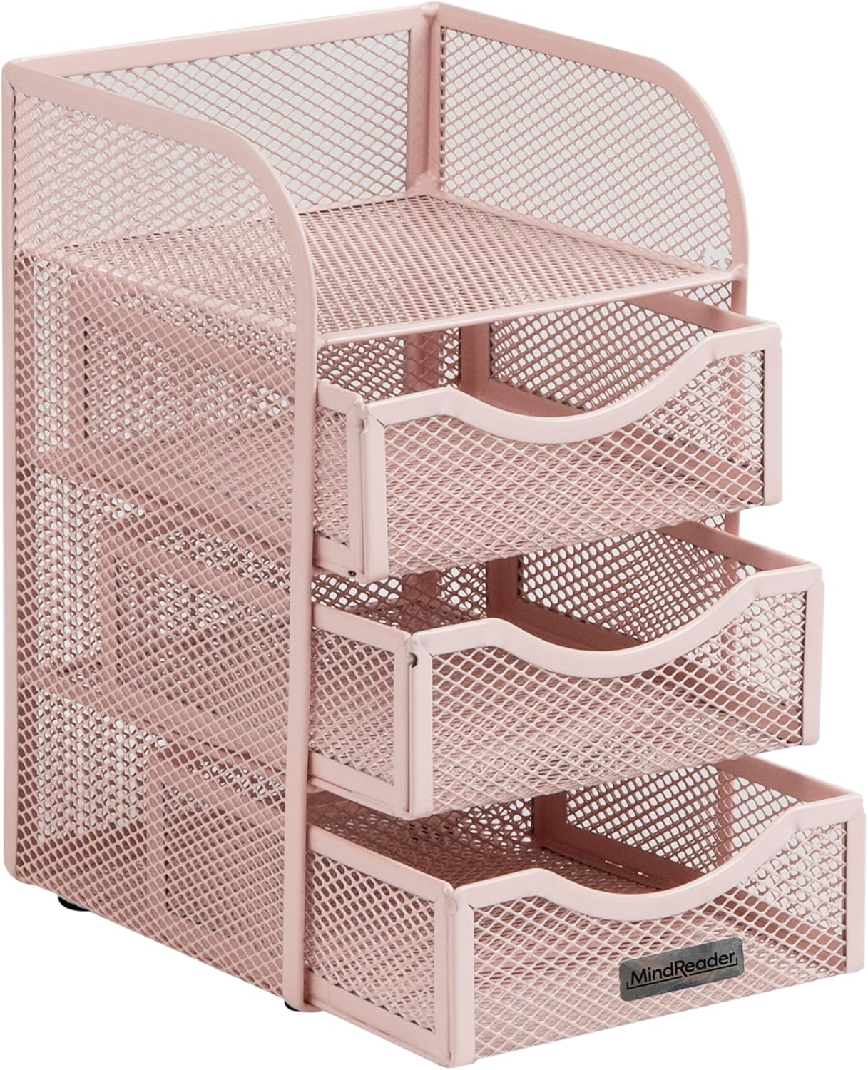 Mind Reader Desktop Accessory Storage, Paper Binder Clip Basket, Workspace, Office, Metal Mesh, 4.75"L x 5"W x 8"H, Black