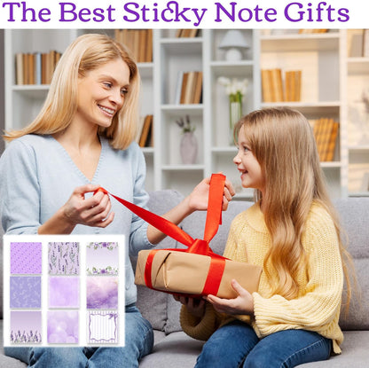 Inspirational Sticky Notes Gifts - 9 Pack Funny Positive Quotes Notepads 3x3 Inches, Fun Motivational Self-Adhesive Memo Pads Office Study Supplies for Friends Coworkers (450 Sheets)