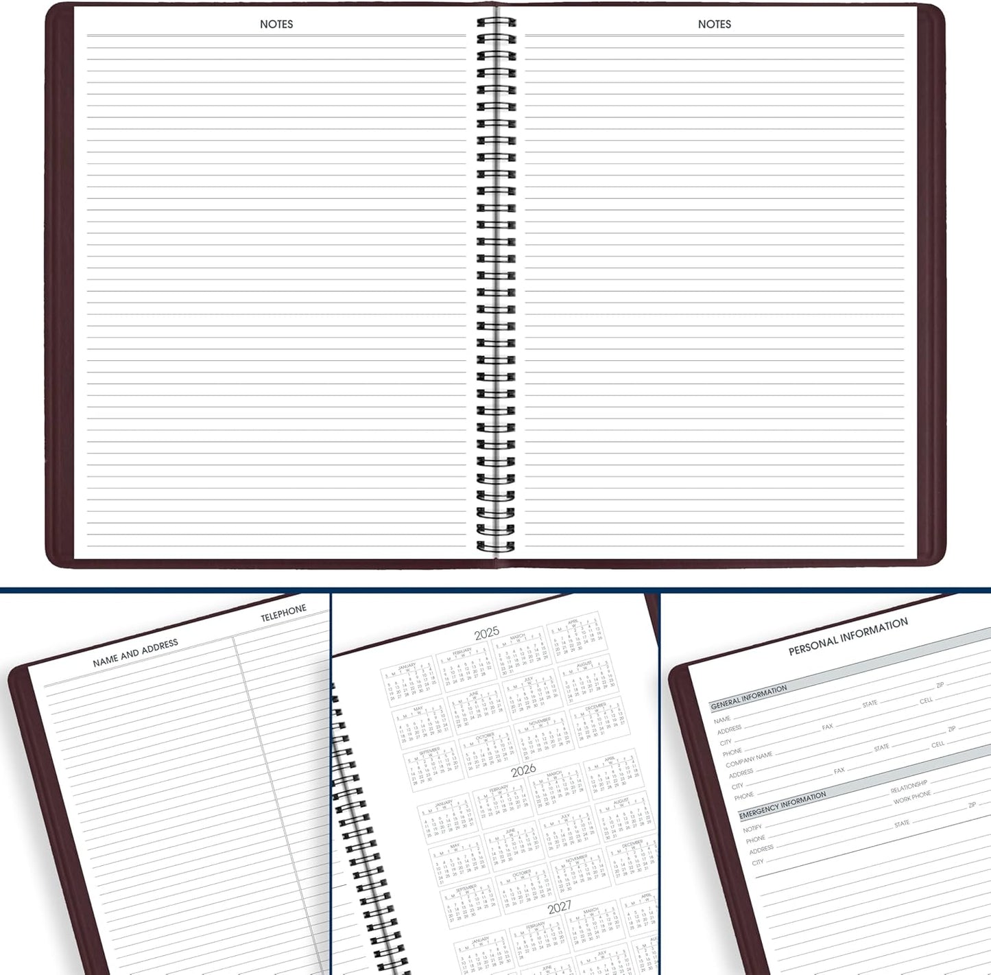 AT-A-GLANCE 2026 Appointment Book Planner, Weekly, 8-1/4" x 11", Large, Black (709500526)