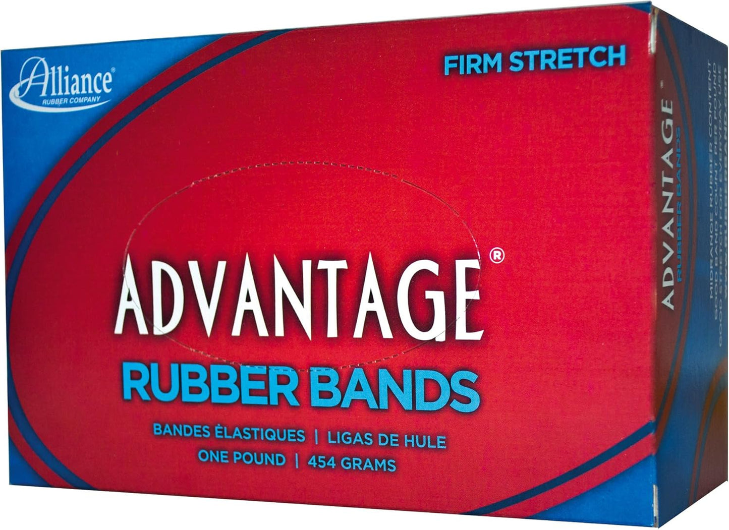Alliance Rubber 26649 Advantage Rubber Bands Size #64, 1/4 lb Box Contains Approx. 80 Bands (3 1/2" x 1/4", Natural Crepe) Beige