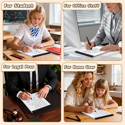 5x8 Legal Pads Writing Pad Note Pads, 8 Pack College Ruled Lined Paper Pad, White Perforated Notebook, Premium Notepads for School Office Home, 30 Sheets/Pack
