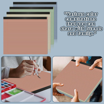 gisgfim 4 Pack 11" x 9.5" Legal Pads College Ruled Notepad Landscape Notebook 80 GSM Horizontal Lined Notebook Writing Pads Aesthetic Legal Pad for School Office Business (Pastel)