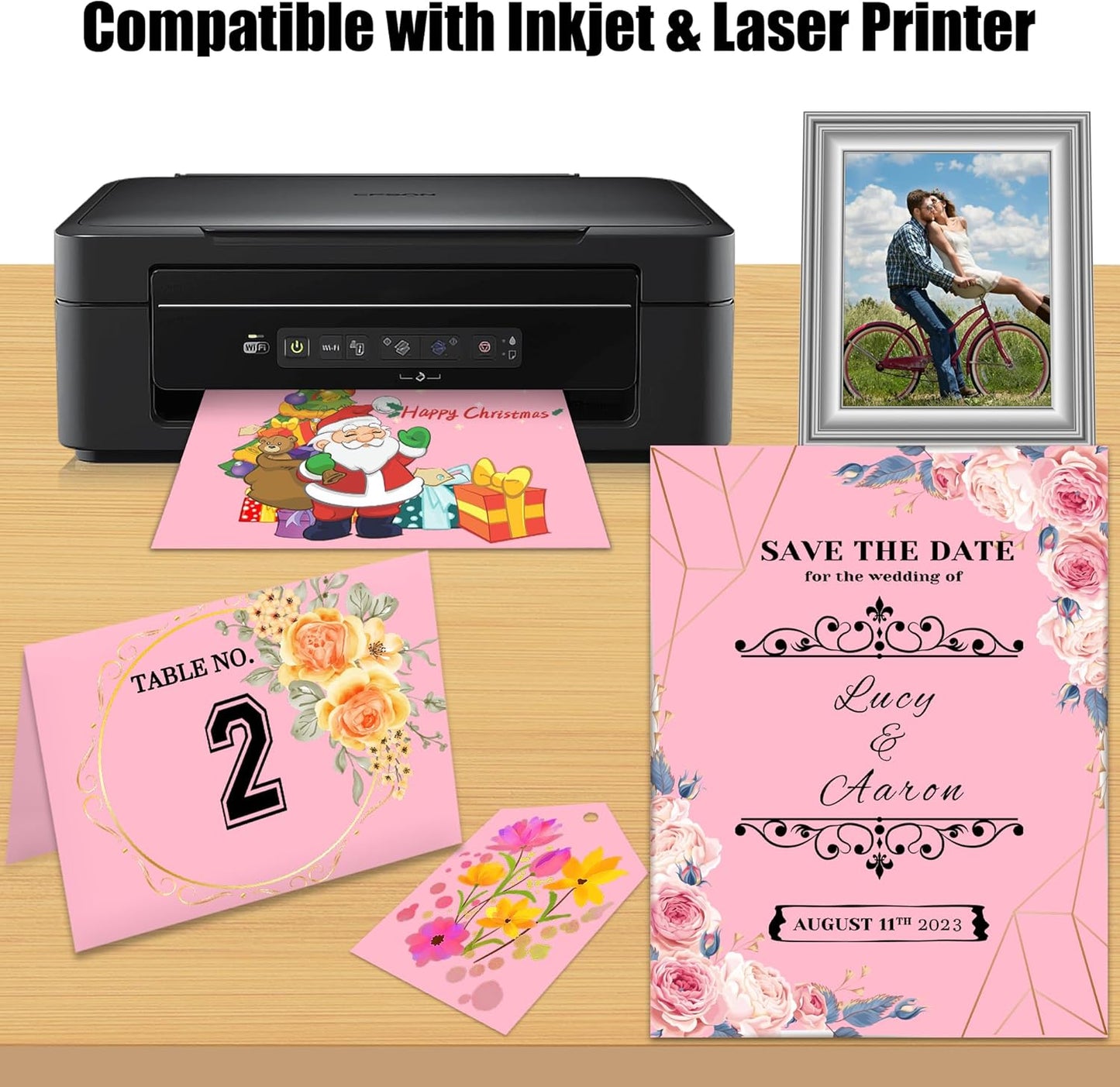 25 Sheets Black Cardstock Paper 8.5'' x 11'', 250gsm/92lb Thick Paper for Scrapbook, Invitations, Printing and DIY Cards