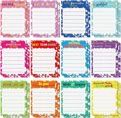 Yinder 24 Pack Inspirational Sticky Notes Motivational Notepads Appreciation Sticky Notes Funny Memo Pads Positive Note Bulk 3 x 4 Gift for Women Nurse Teacher Office Supplies(Black,Inspirational)