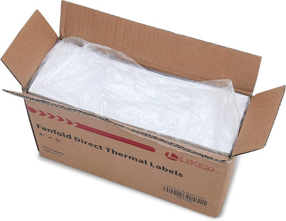 L LIKED 200 4x6 Thermal Labels Fanfold, Direct Thermal Shipping Labels - Perforated and Strong Adhesive