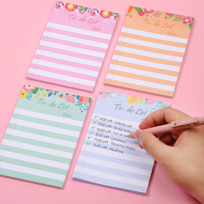 Mr. Pen To Do List Sticky Notes, 4" x 6", 200 Sheets, Floral Style, To Do List Notepad