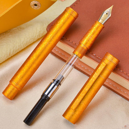 Hongdian Matte Black Forest Rollerball Pen with Schmidt Black Ink Refill, Classic Design with Metal Case for Business Signature