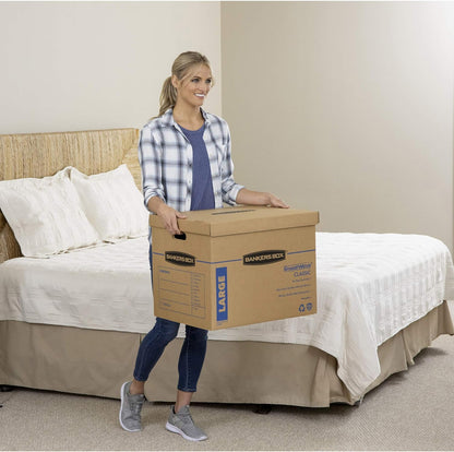 Bankers Box Classic Moving Box 12 Pack Kit, Reinforced Handles, Tape-Free Assembly, Box with Lid, 8 Small and 4 Medium Boxes (7716401)