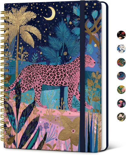 Taja Lined Spiral Notebook Journal for Women A5(5.8" × 8.3"), Cute Hardcover Notebook for Work, School & Note Taking, Pretty College Ruled Journal for Writing, 140 Pages, Sunset