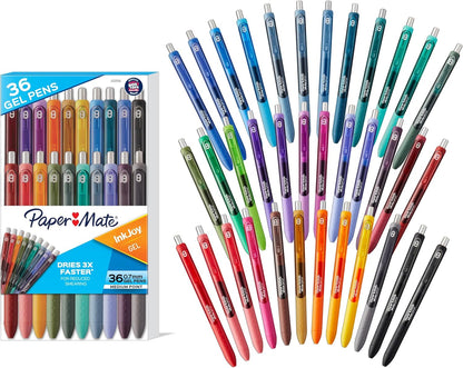 Paper Mate InkJoy Gel Pens, Retractable, Medium Point (0.7 mm), 36 Count - Office Supplies, Smooth, Colorful Ink