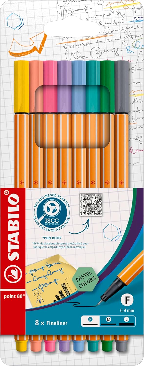 STABILO - point 88 - Fineliner - Pack of 10 - Assorted colors