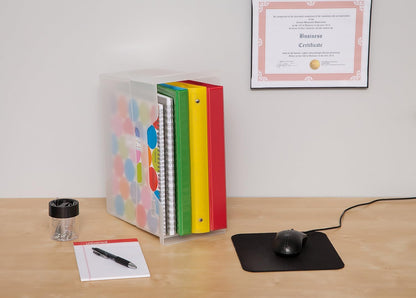 IRIS USA Magazine Holder, Compact File Storage Mini File Organizer for Desk and Home Office, Personal File Organizer for Papers and Magazines, Space-Saving Storage Set 6 Pack, Black